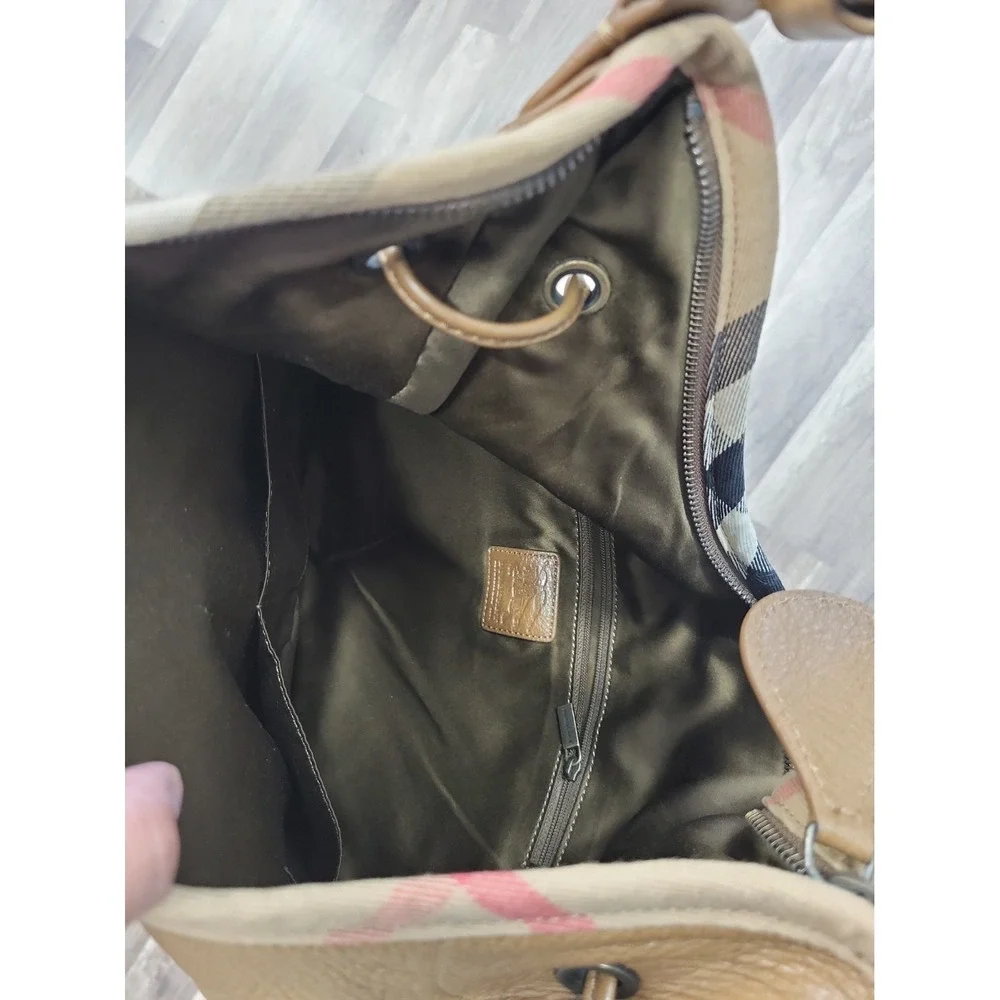 Burberry Murphy Leather Hobo Bag, Brown